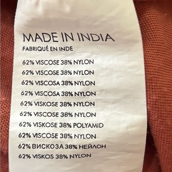 Club Monaco Viscose Women's Rust Sleeveless Summer Tank Top Blouse XS - Picture 5 of 5